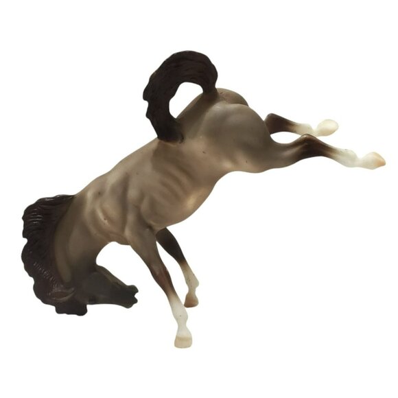 1998 Breyer Bucking Bronco Rearing Horse #730 Brown Matte Rose Dun Classic Rodeo - Picture 2 of 16
